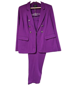 Lane Bryant Gr. 22 klassischer Hosenanzug regal lila Bryant Blazer Allie Trouser - Bild 1 von 18