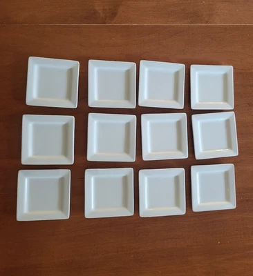 Platos de degustación/aperitivo de cerámica Libbey cuadrados blancos de 4x4 pulgadas 12 piezas Foto 1 de 2