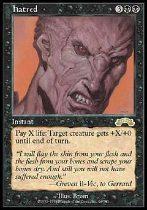 Hatred - Heavy Play MTG Exodus - Image 1 of 1