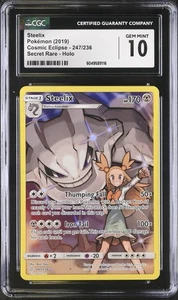 CGC 10 GEM MINT Steelix 247/236 Cosmic Eclipse Full Art Secret Rare Pokemon - Picture 1 of 2
