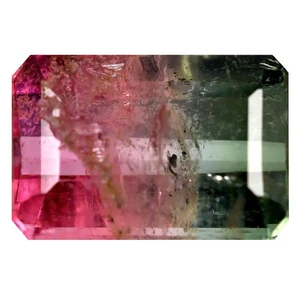 1.60 ct Octagon (8.22 x 5.57 mm) Unheated / Untreated Watermelon Tourmaline - Bild 1 von 2
