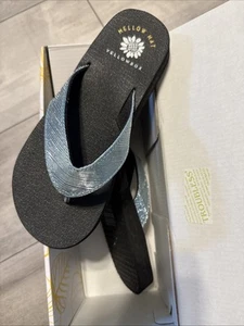 Damen-Flip-Flops gelb matt Darius blau Größe 6 - Bild 1 von 4