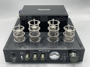 Rockville BluTube LED 70w Bluetooth Tube Amplifier Home Stereo Receiver in Black - Picture 1 of 11