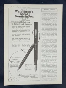 Pubblicità rivista - 1923 - Penna stilografica ideale dell'acquario - n. 42 1/2 e 58 - Foto 1 di 1