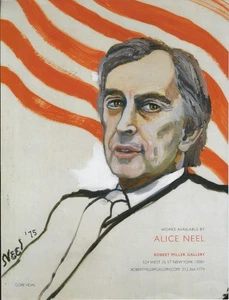 Anuncio impreso de galería de arte Gore Vidal ALICE NEEL c1975 2009 - Imagen 1 de 1