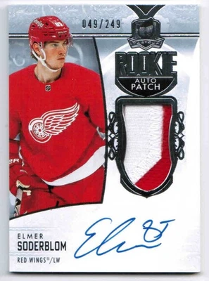 22/23 2022 UPPER DECK THE CUP ELMER SODERBLOM #114 ROOKIE AUTO PATCH /249 WINGS - Image 1 of 2