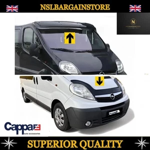 2IN1 VAUXHALL VIVARO RENAULT TRAFIC CAPPAFE SUNVISOR SUN VISOR BONNET GUARD - Picture 1 of 7