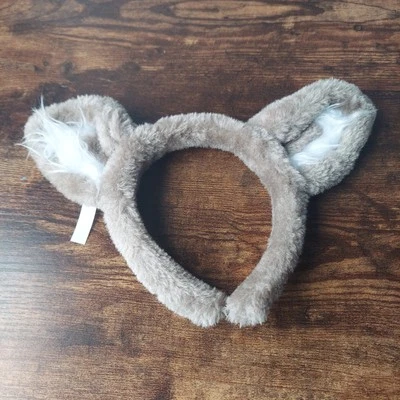 Diadema Great Wolf Lodge orejas de lobo gris blanco felpa peluda recuerdo niños Foto 1 de 3