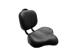 Asiento de bicicleta con respaldo sillín negro - Asiento trasero de bicicleta cómodo - Bicicleta extra grande - Imagen 1 de 3
