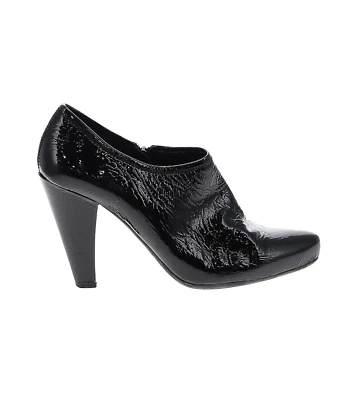 Prada Linea Rossa Black Patent Leather Booties Size 38.5 pre-owned retail $1200 - Image 1 of 4