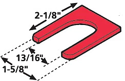 Calços de alinhamento tandem grosso SPC 1/16" para avião de carga conjunto de 6 35061 - Imagem 1 de 3