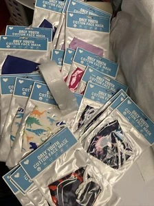24 pak-Orly Youth Cotton Face Mask , Washable...(24 masks) Asst. New Sealed (O) - Picture 1 of 7
