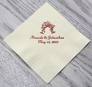 50 personalized luncheon napkins wedding baby shower birthday custom - Picture 1 of 9
