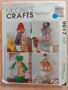 McCall's 9617 Clutter Keepers muñeco de nieve, muñeca, rana, soporte de bolsa de pollo patrones - Imagen 1 de 2