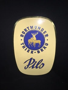 DORTMUNDER THIER-BRÄU Imgoglas Schild - 25 x 36 cm - Werbeschild - D um 1950  - Bild 1 von 3