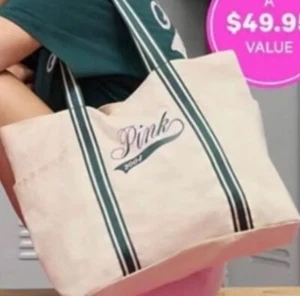NUEVO Bolso de Mano Victoria's Secret Rosa Edición Limitada Lona Campus Deportes Escuela - Imagen 1 de 1