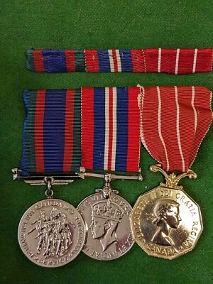 WWII Canadian Medal Trio: Canadian Forces Decoration. - Image 1 of 4