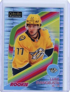 2023-24 O-Pee-Chee Platinum Luke Evangelista Pulsar /100 Retro Rookie Tęcza - Zdjęcie 1 z 2