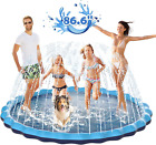 Splash Pad 86.6" Size Sprinkler Play Mat for Dogs & Kids Extra Large Wading Pool