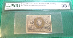 Fr#1232 5 Cent Second Issue Fractional Currency PMG55 AU #S700 - Picture 1 of 4
