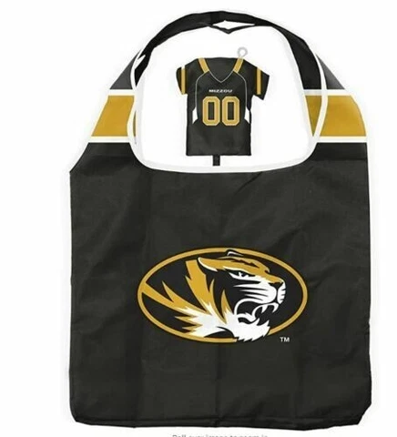 FOUR (4) MISSOURI TIGERS ,POLYESTER BAG-IN-A-POUCH SHOPPING BAGS FROM DUCKHOUSE Cover