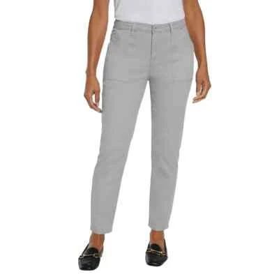Banana Republic Women's High Rise Twill Pants, Gray, Size 12 - Image 1 of 4