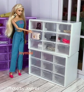 2pcs Dollhouse Storage Organizer Drawer Furniture For 11.5" Fashion Doll Toy 1/6 - Picture 1 of 12