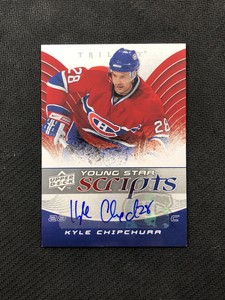 2008-09 UPPER DECK TRILOGY KYLE CHIPCHURA YOUNG STAR SCRIPTS AUTO #YS-KC