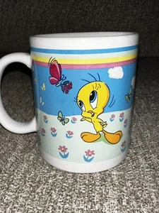 Looney Tunes Tweety Vogel Kaffeebecher Schmetterlinge & Blumen Tasse Warner Bros - Bild 1 von 6
