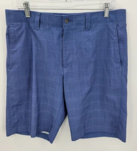 Pantalones Cortos de Golf Callaway Para Hombres 34 Azul A Cuadros Frente Plano Rendimiento Exterior Informal - Imagen 1 de 8