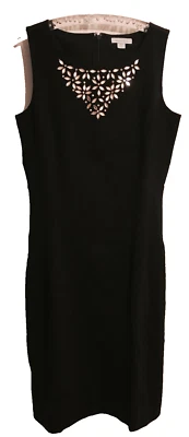 Vestido Vaina Ponte Granate Hill Negro Con Cuentas Estrás Cuello Joya Talla 4 Fiesta Nuevo con Etiquetas Foto 1 de 4