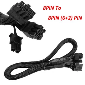 60cm 8Pin-8Pin (6+2)PIN PCIE VGA Power Supply Cable For EVGA Supernova G5\GM\Gq - Afbeelding 1 van 6