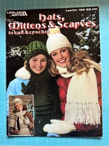Leisure Arts Crochet Patterns Hats, Mittens & Scarves to Knit & Crochet 1981 - Picture 1 of 2