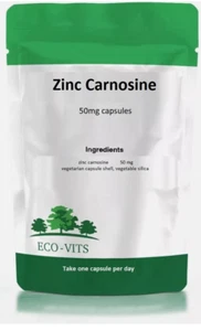 Zinc Carnosine 50mg Capsules– Improves Digestive & Immune Support - ECOVITS - Picture 1 of 2