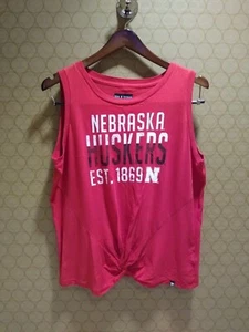 Nebraska Huskers Large 5th & Ocean Ladies' Tee Shirt Gathered Front - Picture 1 of 5