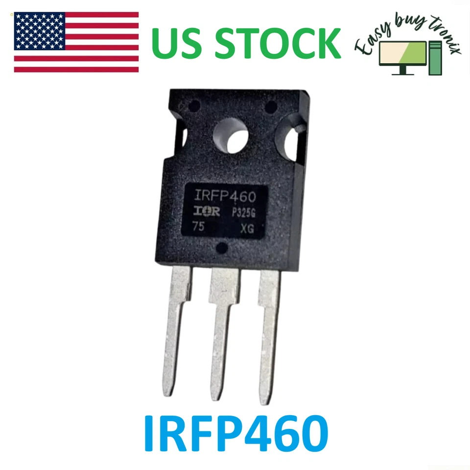100PCS IRFP460 IRF460 Power MOSFET N-Channel Transistor IRFP460n 20A 500V TO-247 - Image 1 of 1