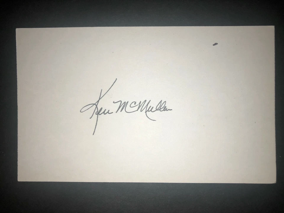 1962 DODGERS: Ken McMullen, SIGNED 3x5 Card (JS) Foto 1 de 1