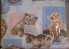VTG. 70's  Cat  Kitty Kat Blanket New in Package 72" x 90" Kittens made USA