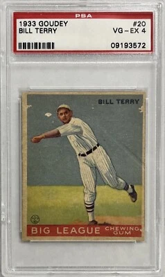 1933 ГУДИ NO20 БИЛЛ ТЕРРИ PSA 4 (3572)  - Изображение 1 из 2