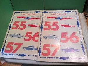 LOT OF 2 USED Chevrolet Coloring Book for Kids 55 56 57 Chevy Bel Air Nomad CAR - Picture 1 of 8