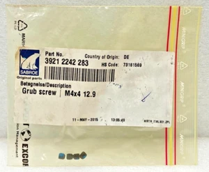 SABRO 3921 2242 283 GRUB SCREW M 4X4 12.9 NEW FAST SHIPPING - Picture 1 of 4