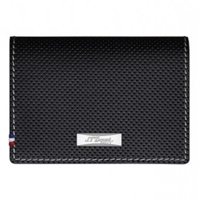 S.T. Dupont  Black Perforated Leather Card Holder Wallet, 170404, New In Box - image 1 of 4