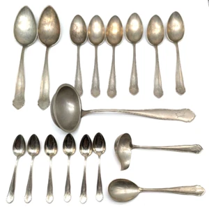 Antikes Besteckset Jugendstil 6 Personen 42 Teile komplett ALPACCA sehr schön ! - Bild 1 von 12