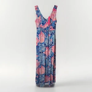Lilly Pulitzer Sloane Maxikleid M Resort weiß Sway With Me V-Ausschnitt Strick Jersey - Bild 1 von 12