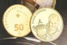 Roger Federer PP polierte Platte Proof Gold Münze Coin 50 Fr.  