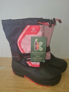 Kamik Kid's Boy's Toddler Snowcoast 3 Boots Gray / Pink  Sz. 2 P7592 - Picture 1 of 4