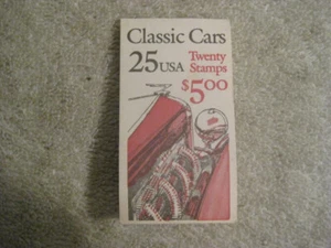 US Classic Cars 25c Stamp Strip of 5 Scott # 2381-2385 Part used booklet - Picture 1 of 4