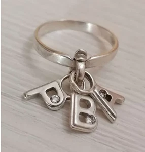 Silver Ring Letters Klevoye 16.5 Size charm Finite mark  Letters R V A - Picture 1 of 9