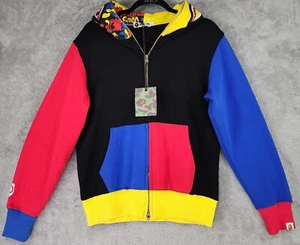 BAPE Medicom Toy Bear Shark Hoodie Unisex Medium Multicolor Full Zip Long Sleeve - Picture 1 of 16
