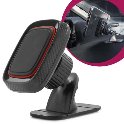 Mobilefox Universal Car Vehicle Phone Holder Carbon Look Car Magnet Holder - Image 1 of 4